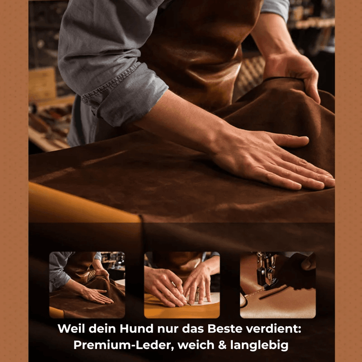 SafeTrack Lederhalsband – mit AirTag-Fach